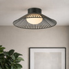 Czarna okrągła druciana lampa sufitowa ze szklanym wewnętrznym kloszem SONTE 40 cm 1xGX53 Candellux Studio 31-50946