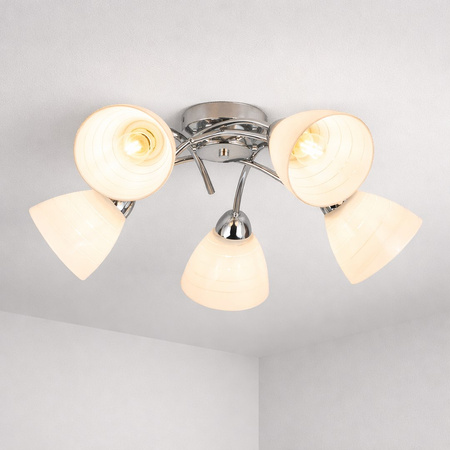 Pięcioramienna lampa sufitowa chrom CLARA 5xE27 Milagro ML2759