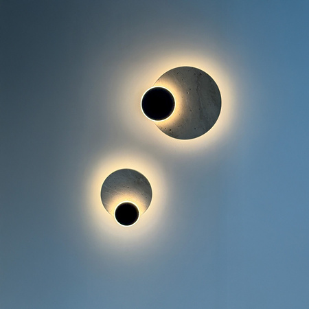 Okrągły kinkiet z trawentynu ECLIPSE WALL 12W 3000K AZZARDO AZ6668