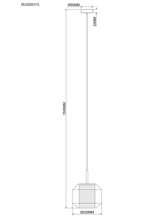 Lampa wisząca SOLIX E27 Zuma Line DU32201/1L