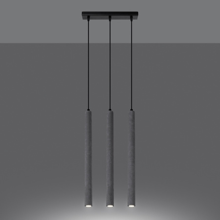 Lampa wisząca tuba beton PASTELO 3L Sollux SL.1272