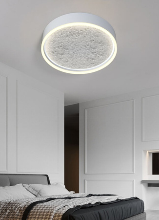 Lampa sufitowa, plafon BORDEAUX 40cm srebrny LED Wofi Premium 9002-103M ze ściemniaczem