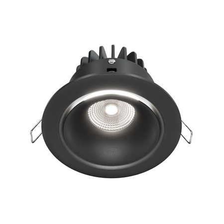 Oczko czarne podtynkowe o średnicy 9,8cm LED 4000K Yin DL031-L12W4K-B Maytoni