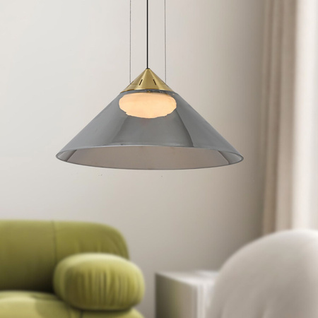 Lampa wisząca stożkowy dymiony szklany klosz o średnicy 42cm PRESTO 1xGX53 Candellux Studio 31-51066