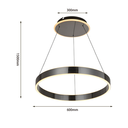 Lampa wisząca MARLING czarny chrom Aviano Lighting 6072-205 