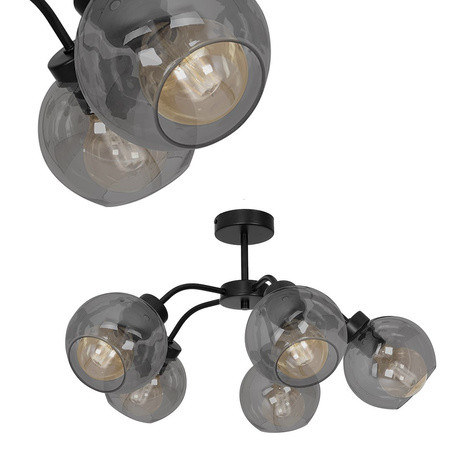 Lampa sufitowa SOFIA SMOKED 5xE27 Milagro MLP6597