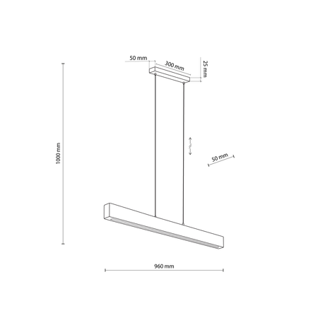 TEO LED LAMPA WISZĄCA 960 TK Lighting 6615