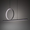 Lampa wisząca liniowa z czarnym pierścieniem 3000K LINEO LED Nowodvorski 11879