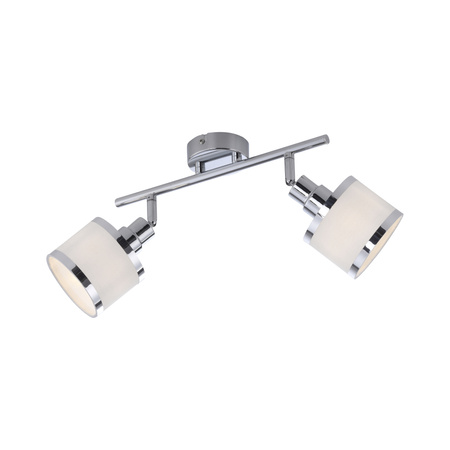Listwa sufitowa chrom z dwoma szklanymi kloszami ACCOR 2xE14 Just Light 15372-17