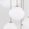 Lampa wisząca siedem nieregularnych wiszących kloszy na okrągłej podstawie w kolorze sabia NEBIA SABIA 7xG9 Tk Lighting 10756