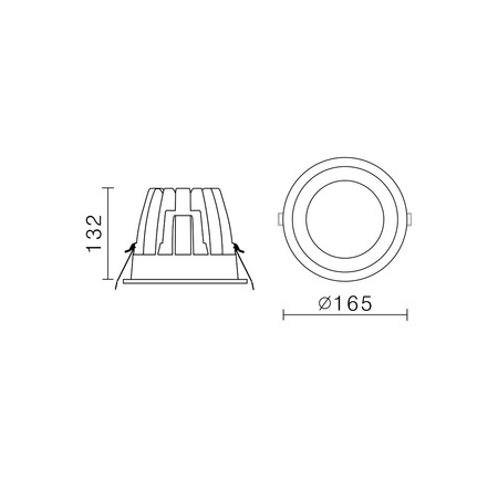 Okrągłe białe oczko sufitowe do wbudowania Kerez IP54 Italux DG-150C/WK-WW/70