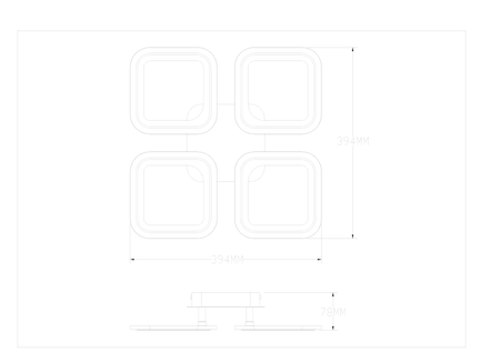 Lampa sufitowa STELLAR LED Zuma Line MS232040R-BK