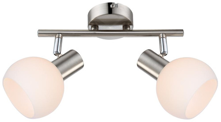 MAURO LAMPA SUFITOWA LISTWA 2X4W E14 LED RGB SATYNA NIKIEL Z PILOTEM Candellux 92-61591