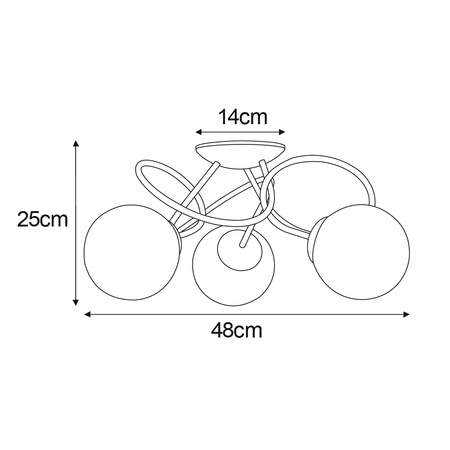 Lampa sufitowa RUBI Kaja K-5116