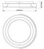 Okrągły czarny plafon sufitowy o średnicy 40cm LED 3000K Aruba 80W Maxlight C0287