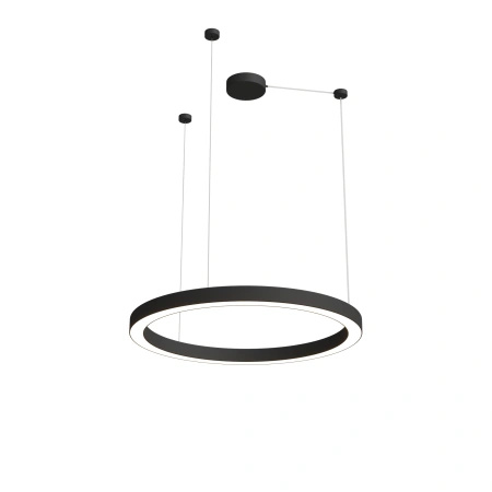 Lampa wisząca, żyrandol Aurum M czarny ring o średnicy 80cm LED PL0116-90-CCT-BK Yaskr