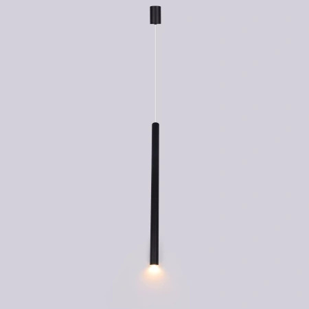 Cienka czarna lampa wisząca rurka do łazienki Elin 1xLED 3000K IP44 PL0123-BK Yaskr
