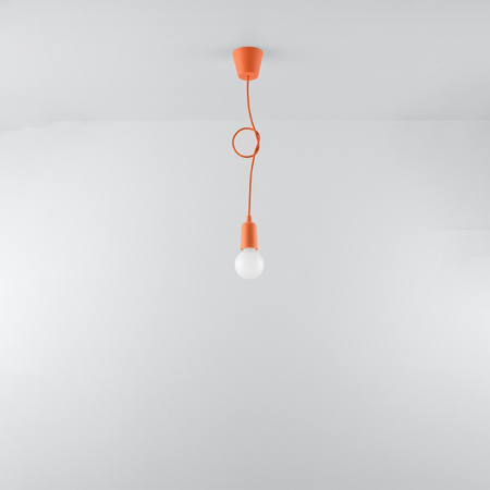 Lampa wisząca DIEGO 1 pomarańczowy Sollux SL.0584
