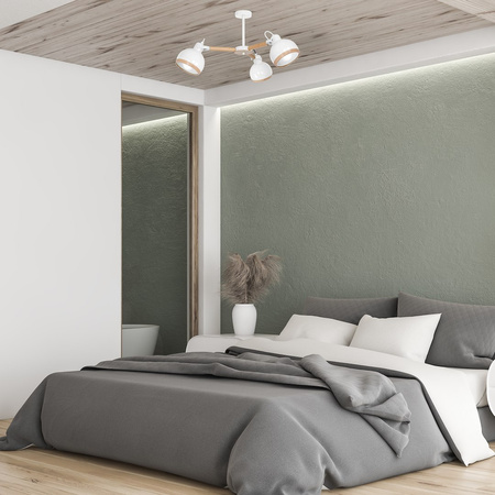 Żyrandol OVAL WHITE 3xE27 Milagro MLP8655 - biały nowoczesny żyrandol do salonu