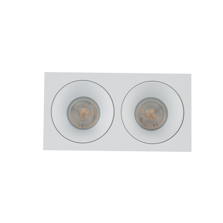 Podwójne oczko wpuszczane białe IP65 PRISMA DUO WHITE 2xGU10 Tk Lighting 10580