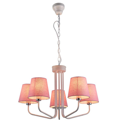 LAMPA WISZĄCA YORK 5 BIAŁY RÓŻOWY Candellux 50205094