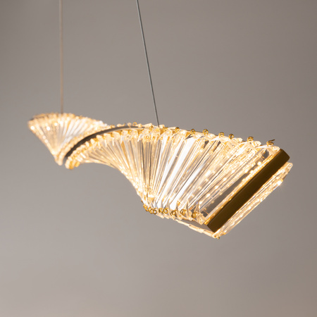 Podłużna kryształowa lampa wisząca 100cm LED 3000K Krone P097PL-L28BS3K Maytoni