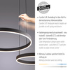  Lampa wisząca dwa czarne okręgi ESKO Paul Neuhaus 2360-18 sterowana pilotem
