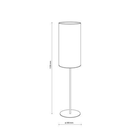 Lampa podłogowa wysokość 133cm pionowy cylindryczny abażur FIENO SABIA 1XE27 Tk Lighting 16196