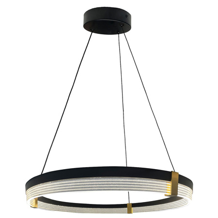 Lampa wisząca Plum Triangle 60 cm czarno-transparentna LED CCT Light Prestige LP-0407/1P M BK Triangle