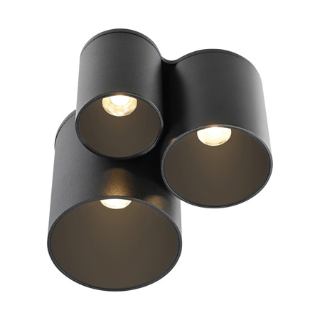 Lampa sufitowa metalowe trzy czarne tuby LED 2700K PURE POINT Paul Neuhaus 6750-18