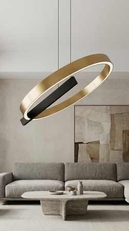 Glamour lampa wisząca LED z okręgiem 60cm METIS Kaja Lighting K-8233