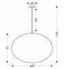 Lampa wisząca abażur mist 60 biały kula MELLOW 1xE27 Candellux Studio 31-41975