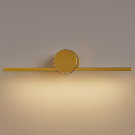 Elegancki prosty kinkiet Artist Złoty 6W LED 40cm Milagro ML2049