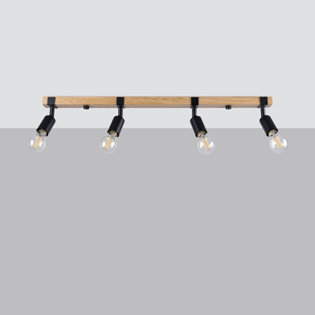 Plafon ZUCA 4 czarny Sollux SL.1298