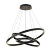 Lampa wisząca RIM LED potrójna 80cm czarna Maytoni MOD058PL-L100B3K