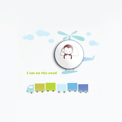 Kinkiet, Lampka dziecięca HELICOPTER 0,6W LED Milagro ML144