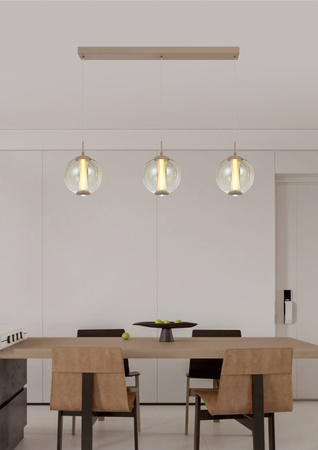 Lampa wisząca trójka prosta Orleans kaszmirowa Aviano Lighting 7041-313