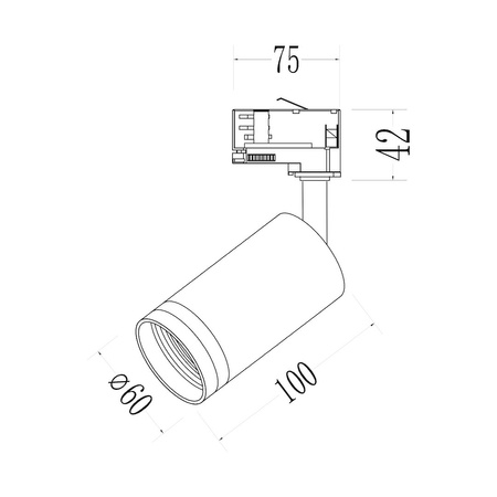 Oprawa Pipe Ring Track Biały 1xGU10 - 3-obwodowy Milagro ML2307