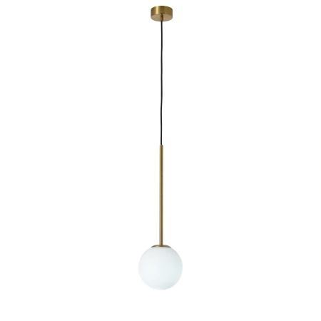 Lampa wisząca zlota z białą kulą o średnicy 15cm Bolti 1xE14 PL0112-GD Yaskr