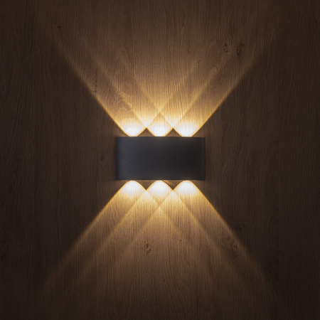 Kinkiet elewacyjny w kolorze szarym LED 3000K ARROW GRAY IP54 Tk Lighting 18085