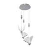 Lampa wisząca Mariposa motyw motyli 3 srebrna LED CCT Light Prestige LP-1715/3P CH