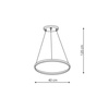 Lampa wisząca Ring 40 cm czarna LED CCT Light Prestige LP-909/1P S BK CCT