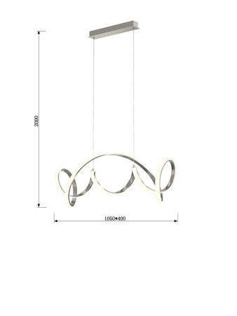 Lampa wisząca Toronto srebrna Aviano Lighting 7095-0163
