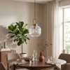 Lampa wisząca nad stół, zwis z ryflowanym kloszem LIRA Kaja Lighting K-6061 