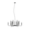 Lampa wisząca czarna nowoczesna – minimalistyczny żyrandol świecznikowy do salonu 12xE14 ORTO A Nowodvorski 11462