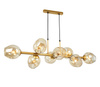 Lampa wisząca BORGO Italux PND-30843-8 GD+AMB