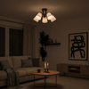 Stylowa czarna pięcopunktowa lampa sufitowa Pafos Black 5xE27 Milagro ML2258