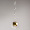 Szklana pojedyńcza lampa wisząca z kulkami na przewodzie Ros MOD227PL-01BS Maytoni
