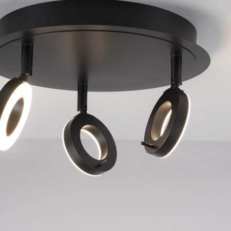 Lampa sufitowa trzypuktowa w kolorze antracyt LED 3000K IP44 SILEDA Paul Neuhaus 6788-13