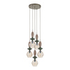 Lampa wisząca ZEN NEW BROWN FUSO COGNAC 5XE14 KOŁO Tk Lighting 11869